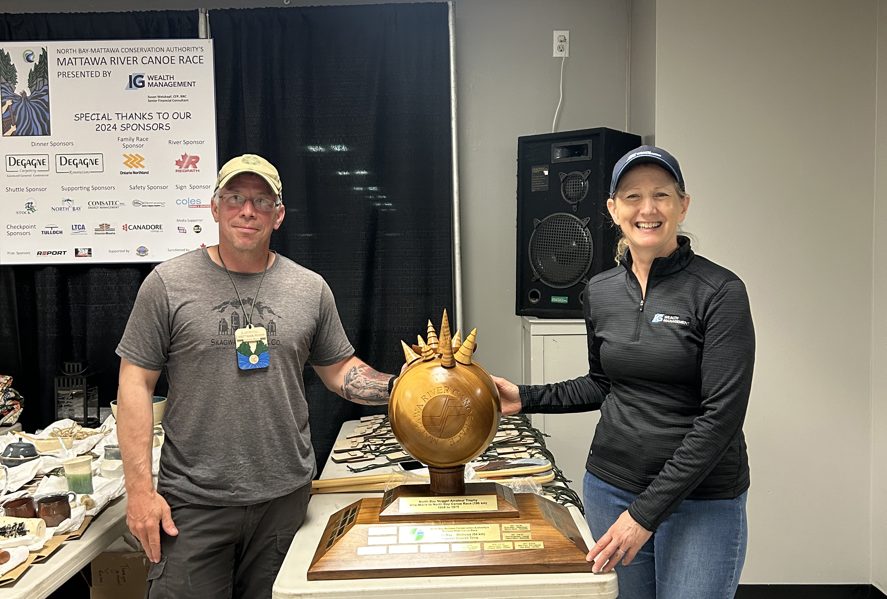 Fastest Overall Team Seb Courville And Gaetan Plourde (Absent) Presenter Susan Weiskopf