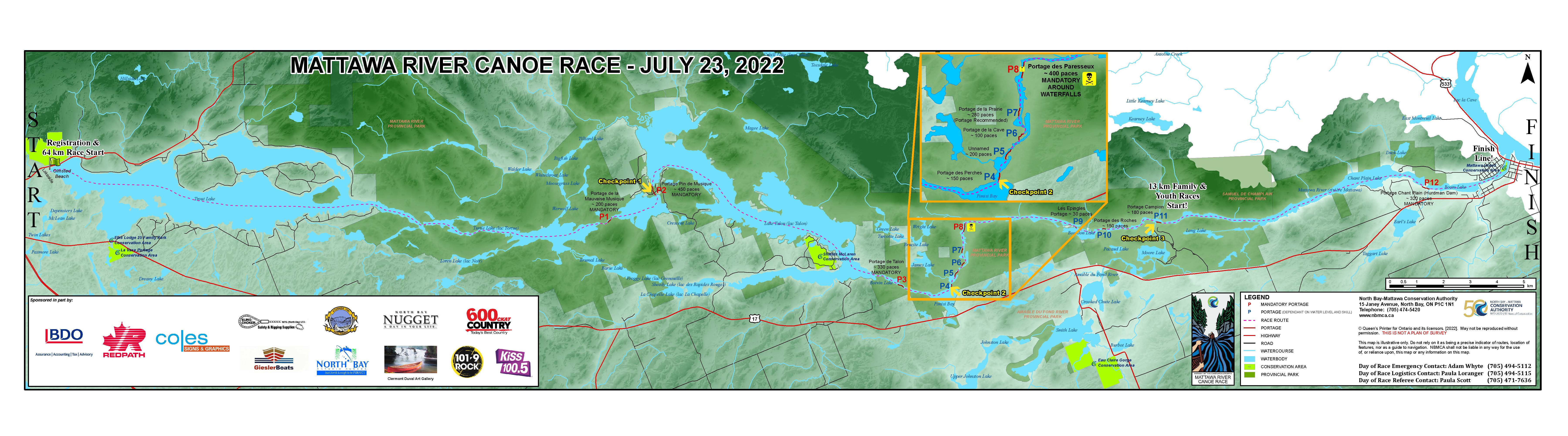 Map of the Canoe Race